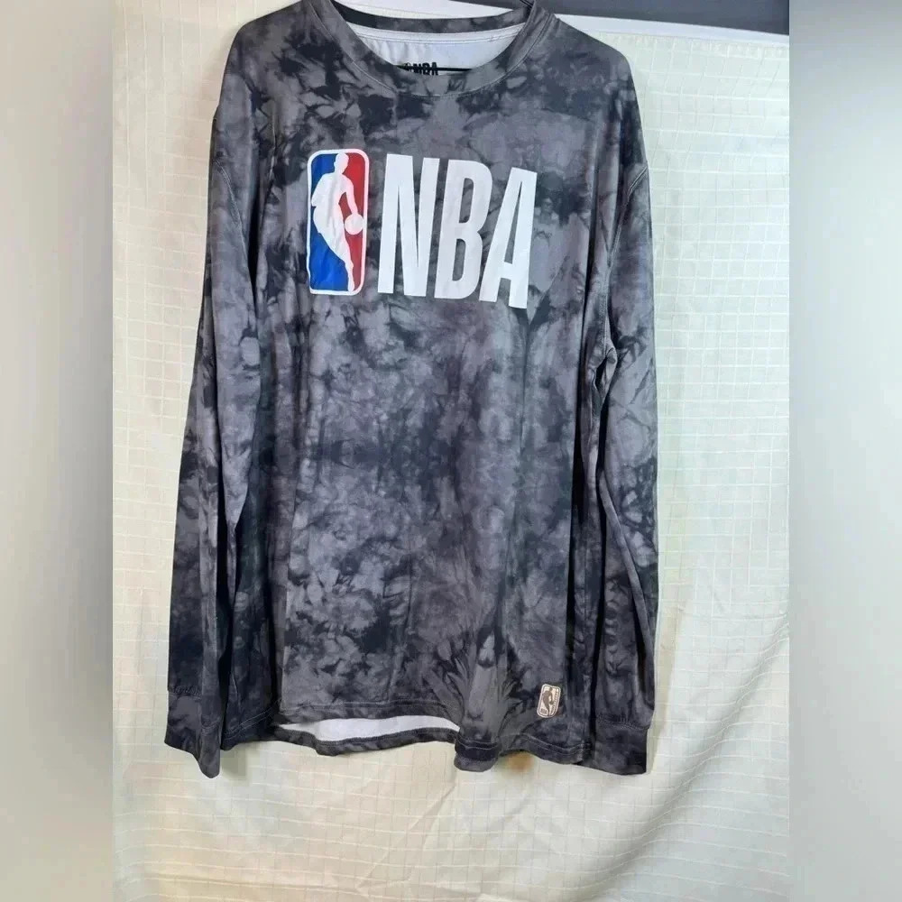 Men’s extra large Black/gray NBA long sleeve Dri Fit shirt
